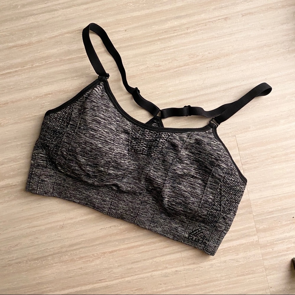Gray/Black Sports Bra